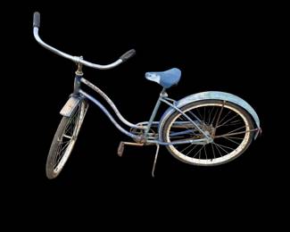 Vintage Schwinn step-thru bike with rear fender Messenger saddle 24-inch wheels