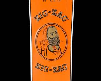 ZIG ZAG METAL TIN SIGN 9"x24" ORANGE No 225 Rolling Papers 