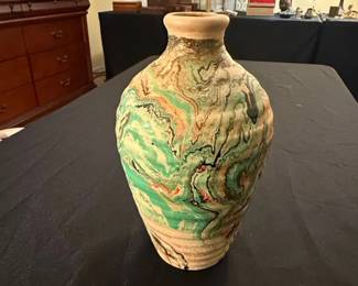 Nemadji Pottery Swirl Vase