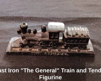 Cast Iron The General Train and Tender Figurine second image
