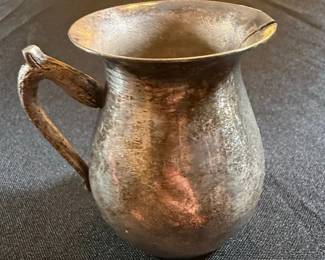 Silver Plate Pitcher with Twisted Handle