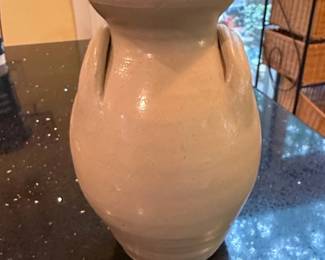 Williamsburg Pottery Inc. Blue Leaf Motif Vase second image