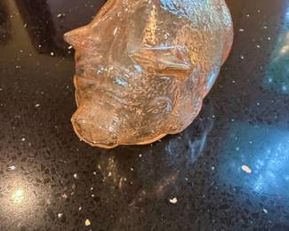 Anchor Hocking Marigold Carnival Glass Piggy Bank