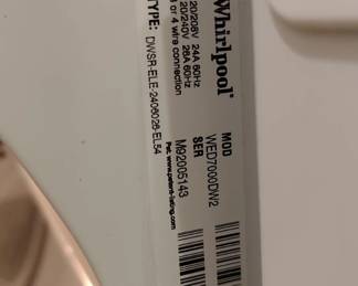 Whirlpool Cabrio Electric Dryer fourth image