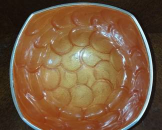 MidCentury Modern Aluminum and Enamel Bowl second image