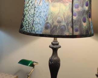 Peacock Feather Table Lamp