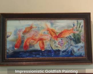Impressionistic Goldfish Painting
