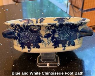 Blue and White Chinoiserie Foot Bath