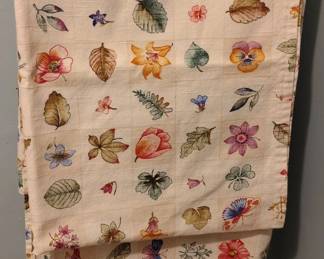 Floral and Leaf Print Fabric