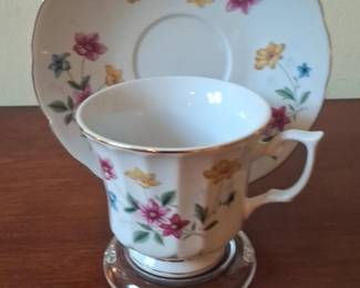 Floral Teacup and Saucer Set  Made in China