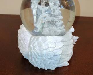 Angel and Christmas Tree Musical Snow Globe