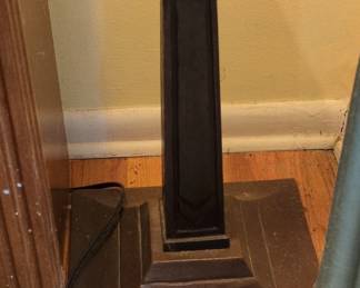 Mission Style Floor Lamp with Stained Glass Shade second image