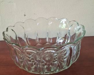 Pressed Glass Footed Bowl