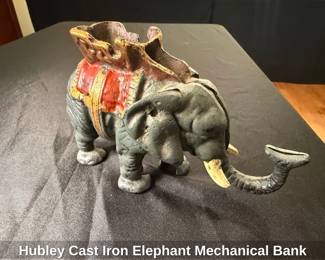 Hubley Cast Iron Elephant Mechanical Bank