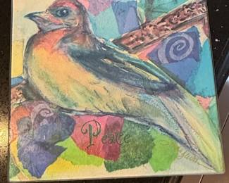 Linda S. Altshuler Peace Bird Art Cutting Board