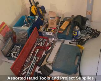Assorted Hand Tools and Project Supplies