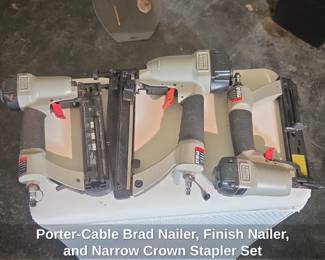 PorterCable Brad Nailer, Finish Nailer, and Narrow Crown Stapler Set