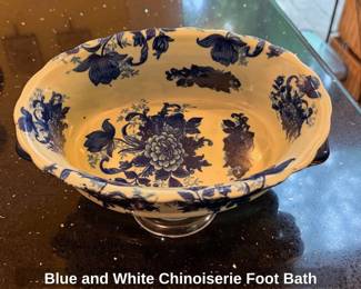 Blue and White Chinoiserie Foot Bath second image