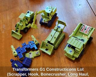 Transformers G Constructicons Lot Scrapper, Hook, Bonecrusher, Long Haul, Scavenger