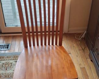 Solid Maple Dining Table and Six Chairs Set third image