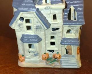 Halloween Haunted House Ceramic Figurine