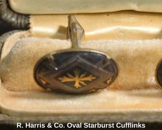 R. Harris  Co. Oval Starburst Cufflinks third image