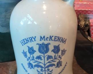 Henry McKenna Sour Mash Bourbon Whiskey Stoneware Jug