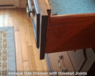 Antique Oak Dresser with Dovetail Joints