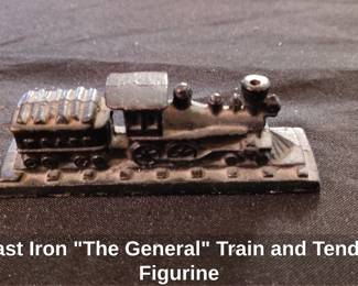 Cast Iron The General Train and Tender Figurine