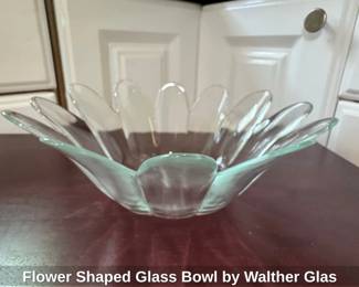 Flower Shaped Glass Bowl by Walther Glas