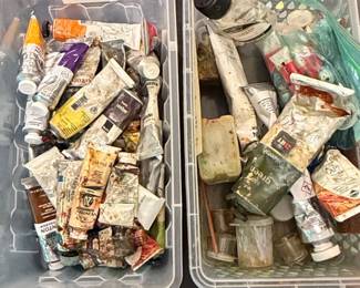 Assorted Artist Oil Paint Tubes  Winton, Gamblin, Winsor  Newton