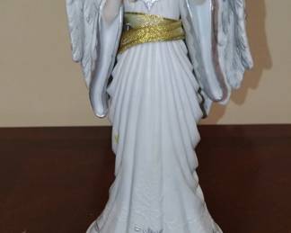 Porcelain Angel Figurine Playing Violin