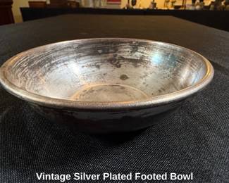 Vintage Silver Plated Footed Bowl