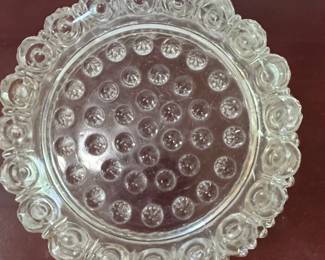 Hobnail Glass Footed Bowl  Indiana Glass Mayflower Pattern third image