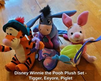 Disney Winnie the Pooh Plush Set  Tigger, Eeyore, Piglet