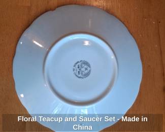 Floral Teacup and Saucer Set  Made in China second image