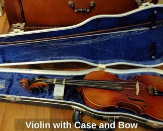 Violin with Case and Bow