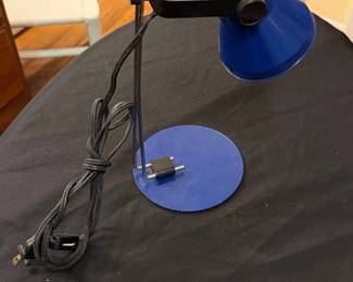 Blue Gooseneck Architect Desk Lamp