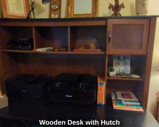 Wooden Desk with Hutch third image