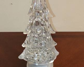 Lighted Swirl Glitter Christmas Tree