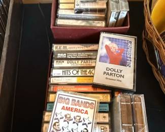 Assorted Cassette Tapes Collection Dolly Parton, R.E.M., Big Bands America, Hooked on Classics, Hits of the s