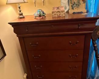 Vintage Mahogany Louis Philippe Style Tall Dresser