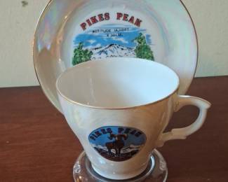 Pikes Peak Souvenir Teacup and Saucer Set