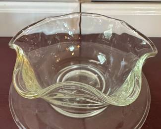 Vintage Glass Gravy Boat with Underplate second image
