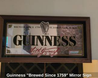 Guinness Brewed Since Mirror Sign