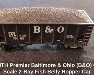 MTH Premier Baltimore  Ohio BO O Scale Bay Fish Belly Hopper Car
