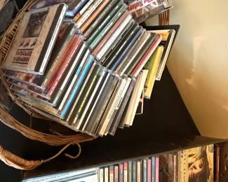 Assorted Compact Discs CDs and Portable CD Player second image