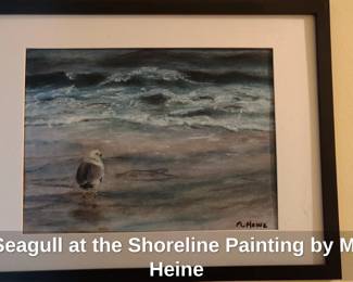 Seagull at the Shoreline Painting by M. Heine