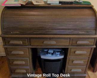 Vintage Roll Top Desk second image