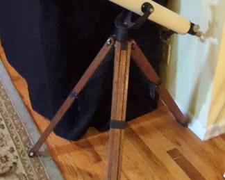 Tasco X mm Refractor Telescope with Wooden Tripod